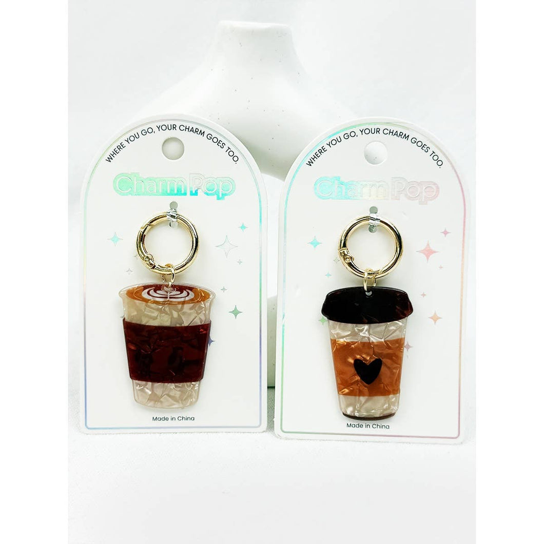 Coffee and Latte Key Charm: MIX COLOR / ONE(12)