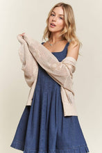 LIGHTWEIGHT FLORAL SWEATER CARDIGAN - CESW3607: IVORY / S-M-L(2-2-2)