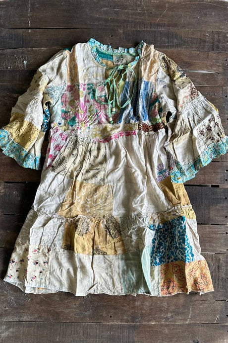 Tea Stain Patchwork Sunrise Jaded Gypsy Tunic