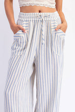 Denim Natural Stripe Soft Wash Lined Blended Pants