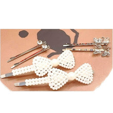 12pk Butterfly Pearls Bow Hair Pin Set