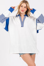 Royal Varsity Stripe Game Day Pullover