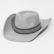 Zig Zag Ribbon Strap Cowboy Hat: Fuchsia