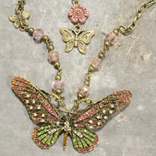 Fly High Butterfly Bling Blushing Layered Necklace