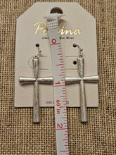 Pomina Matte Silver Cross Earrings – Lightweight, Hypoallergenic, 2 Inches, Dangle