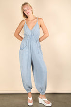 Denim PLUS SIZE Mineral Washed Cotton Gauze Jumpsuit