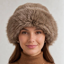 Black Fuzzy Plush Faux Fur Winter Cossack Hat