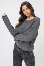 Charcoal Knit Top