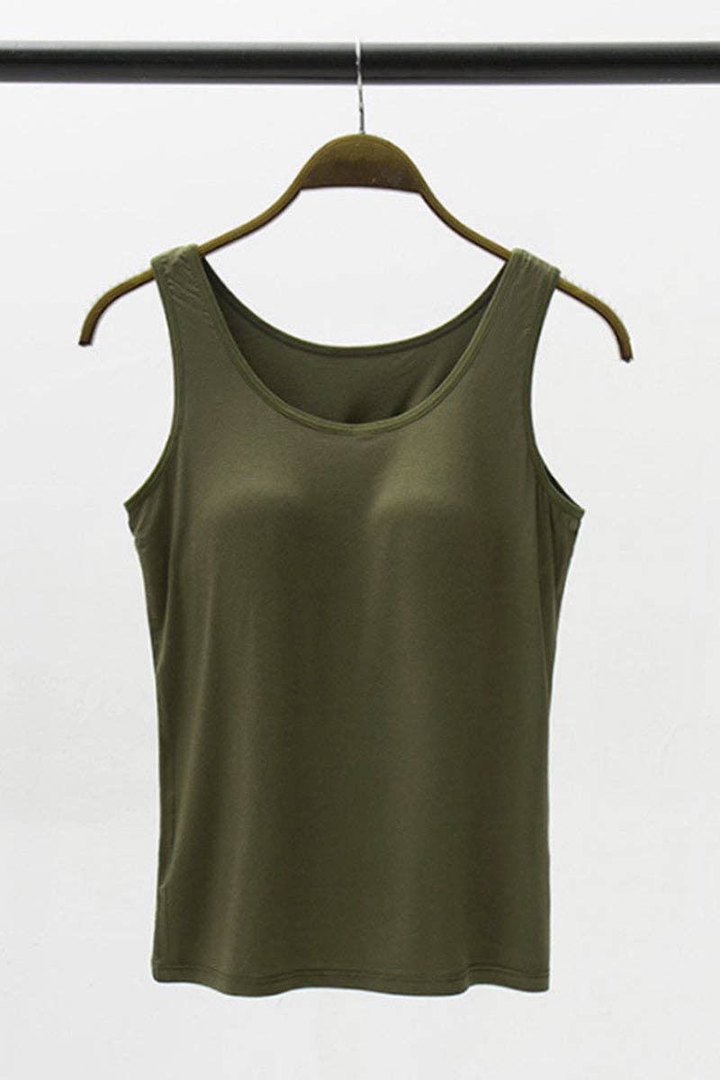 Green Elegant Sleeveless Tank Top