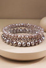 Espresso Shine 3 Strand Glass Bead Bracelet Set