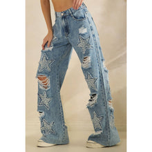 Denim Washed Stone On Star Oli+Hali Pants