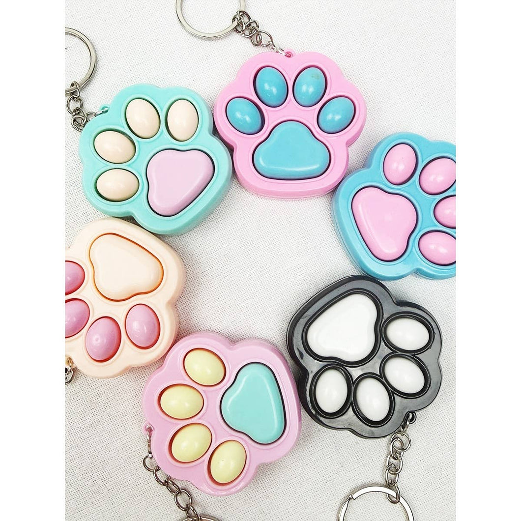 Cat Paw Clicker Fidget Keychain: MIX COLOR / ONE(12)