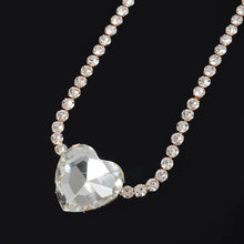 Gold Rhinestone Heart Shape Choker