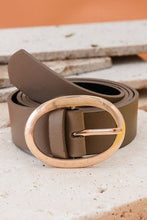 Leopard Oval Buckle Leather Belt