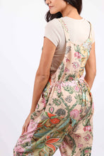 White Floral Umbrella Overalls in Upcycled Patchwork