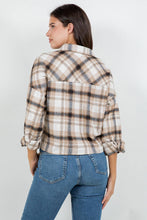 Yair Cropped Oversized Plaid Flannel Shirt