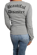 Grey Beautiful Disaster Henley Top