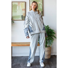 Grey Denim Two Tone Washed Contrast Oversized Oli+Hali Jeans
