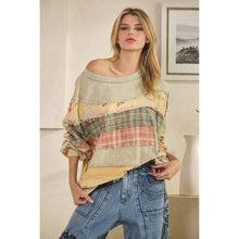 Ash Washed Fabric Long Sleeve Oli+Hali Top
