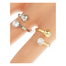 Stainless Steel Diamond Loop Ring