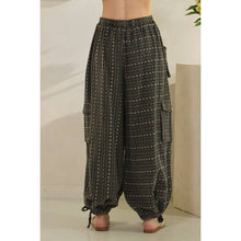 Black Washed 3D Pocket Flower Wide Leg Oli+Hali Pants