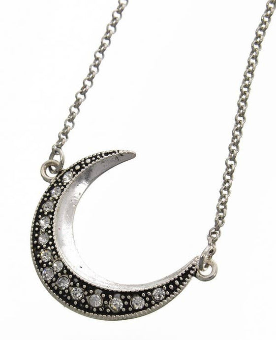 I LOVE YOU TO THE MOON  & BACK_Crescent Moon Necklace