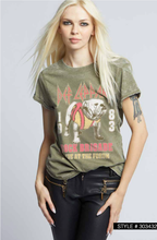 Olive Def Leppard Burn Out Graphic Tee