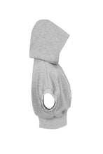 Grey Elise Hooded Knit Dolman Short Sleeve Zip