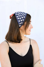 Red White & Blue Star-Spangled Crochet Hair Bandana