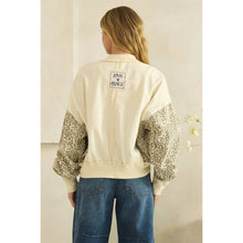 Cream Washed Leopard Bomber Oli+Hali Jacket