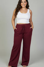 Plus Size Drawstring Waist Slant Pocket Sweatpants: BLACK / 3X