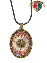Peace Antique Flower Necklace