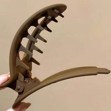 Taupe Jumbo Lay Flat Oval Hair Claw Clips