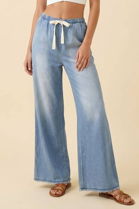Denim Wide Leg Pants