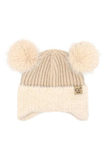C.C Kids Fur Earflap Pom Pom Beanie Winter Hat: Black