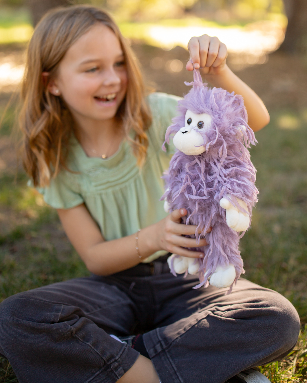 Feathers Lilac Monkey Plushie