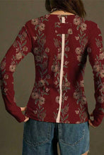 Floral Long Sleeve T-Shirt: GREEN / M