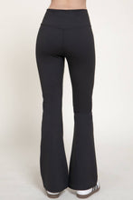 Black Cross Over Waistband Activewear Yoga Pants