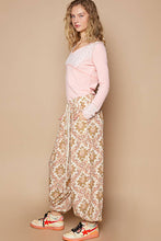 POL Cream Multi colored printed woven casual pants