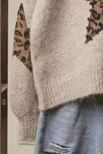 Coffee Bold Star Detail Knit Sweater