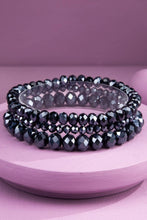 Espresso Shine 3 Strand Glass Bead Bracelet Set