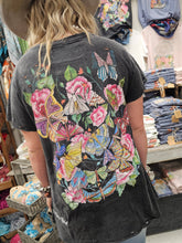 Dragonflies and Butterflies Black Tattered Rare Bird Tee