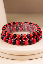 Blue 3 Strand Glass Bead Bracelet Set