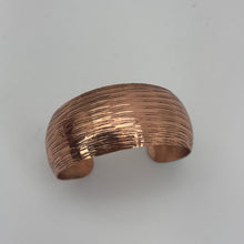 Handcrafted  Ridged Horizon Copper Cuff