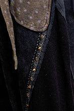 Black Multi High Rise Thermal French Terry Knit Patch Jogger POL Pants