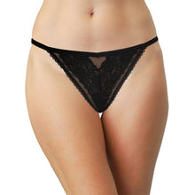 Black Mesh and Lace Micro Thong