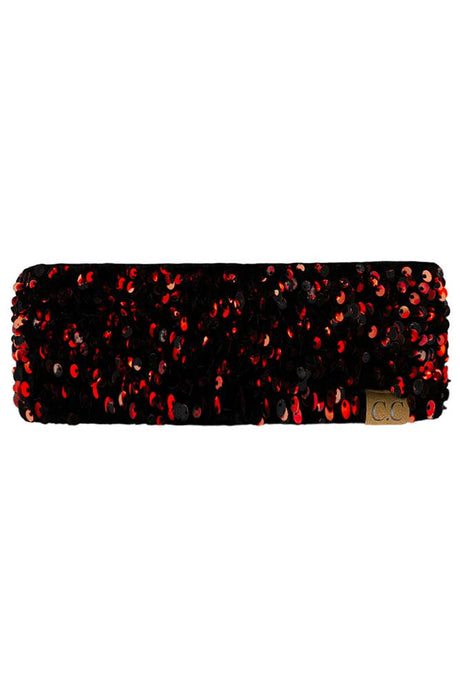 Red C.C Sequin Headwrap