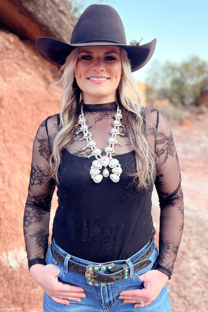 Black Lincoln Park After Dark Lace Top – B'Dazzled Shop