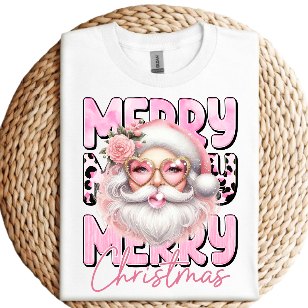 Ash Grey Merry Christmas Tee Shirt