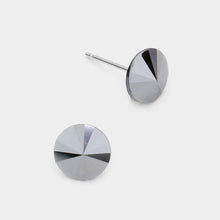 Light Rose 8mm Round Crystal Stud Earrings